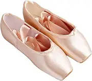 [Qianly] Pointe Shoes for Girls And Women Ballet Dance with Ribbons for Home Or School, as described, 40