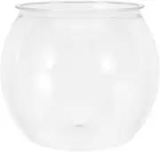 Clear Plastic Fish Bowl Round Fish Tank for Small Fish and Turtles Unbreakable and Space Saving Design Ideal for Tabletop Decor