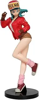 Bulma Action Figure, Motorcycle Suit Bulma Figurine 26cm/10.2inch PVC Character Figure Statue Model Decoration for Anime Fans Collection Gift (Red)