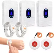 Wireless Caregiver Pager Call Button Elderly Nurse Alert System for Elderly Moni