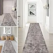 Grey Carpet Runner for Hallway, Extra Long Rug Runner for Kitchen Balcony Living Hall Stairs Entryway 1m 1.5m 2m 2.5m 3m 3.5m 4m 4.5m 5m 6m MARXAN Area Rugs(3.3ft×9.8ft/100×300cm)