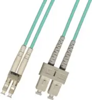 200 Meter Multimode Duplex 10GB (10Gb) OM3 Fiber Optic Cable (50/125) LC-SC Aqua