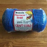 Bonnie Macrame Craft Cord 6mm X 100 yd Royal Blue BB6-100-037 Pepperell NEW!