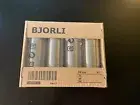 Ikea BJORLI Bed Leg 4" Bed Riser Stainless Steel, Silver (4 Pack)