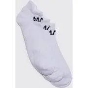 Mens White 3 Pack Man Active Gym Cushioned Trainer Sock