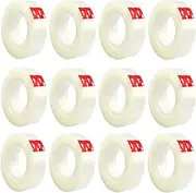 Transparent Tape Refills Rolls，Transparent Tape 0.7"(12 Rolls) for Office, Home, School