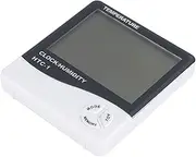 Digital Thermometer Hygrometer,Indoor Outdoor Temperature Meter Humidity Gauge Monitor with LCD Alarm Clock for Home Office