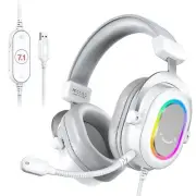 FIFINE RGB Gaming Headset with 7.1 Surround Sound/3-EQ/MIC,Over-ear Headphone