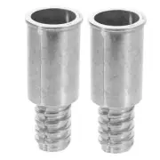 2 Pcs Threaded Connector Clothes Rail Mop Stick Socket Extension Pole Adapter