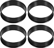 Luxshiny Precision Baking 4pcs Nonstick Rings Stainless Steel Baking Molds Tart Ring Cooking Supplies
