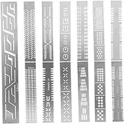 HAWILLOSCH 1Set Stainless Steel DIY Model Ruler for Crafting Carving Painting Durable Scribe Lines Ruler for Precision Model Making Renovation