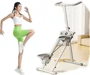 Vertical Climbing Machine, Foldable Steppers, with LCD Monitor and Height Adjustable Stair Climbers, Treadmill Exercise Equipment for Full Body Training, Suitable for Men's and Women's Home Gyms
