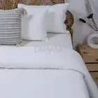 White Solid Bedspread Coverlet Set Pre-Washed Cotton Machine Quilt Set