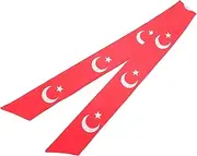[WOONEKY] Athletic Headband Turkish Flag Non-Slip Fabric Sweatband for Yoga Men's Head Tie for Workout Headband for Running Sports Accessory