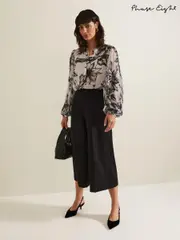 Phase Eight Black Lori Ponte Culottes (E77240) | $159