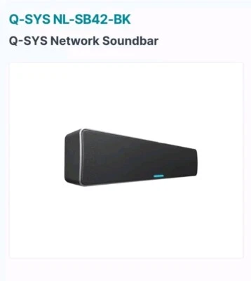 Q-SYS Network Soundbar NL-SB42 Black. Brand New