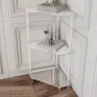 Corner Side Table 3 Tiers Small Corner Table for Bathroom Bedside Kitchen