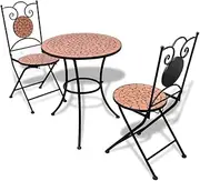 Generic 3 Piece Bistro Set Ceramic Tile Terracotta,271770