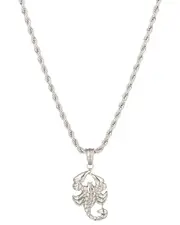 Eye Candy LA Titanium Scorpion Pendant Necklace