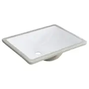 Unbranded Undermount Bathroom Sink 20.27" L x 15.15" W x 7" D W/ Overflow White