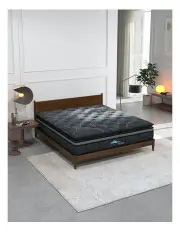 [Cloud Zone] Double Layer Euro Top Pocket Spring Mattress Plush Medium Firm 34cm Single in Charcoal