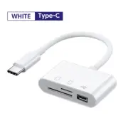 3-In-1 Card Reader Adapter Type C to SD TF Memory Card Reader USB Type C OTG Con