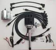 49-53 FORD FLATHEAD 239 255 Sml Female Cap HEI Distributor +WIRES+60K COIL BLACK (for: Ford)