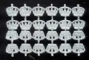 Scrap DieCut German Dresden Silver Foil Paper Crowns Sm Victorian Crafts