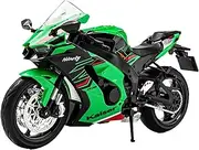 1 12 for Kawasaki ZX-10R Motorcycle Model Alloy Motorcycle Toys Men Boys Decoration Collection Desk Display Gift(Green)