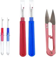 Seam Ripper and Thread Remover Kit 2 Big 2 Small Stitch Ripper Sewing Tools 1 Tr