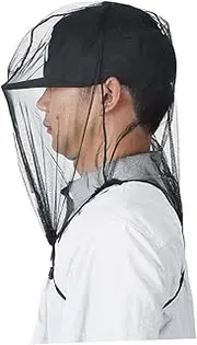 Anneome Mosquito Dust Cap Cap Net Face Mesh Net Protective Net for Outdoor Activities Black 2 Pack