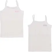 [Outdoor Products] Double Chest Camisole, Set of 2, for Girls, Cotton Blend, White