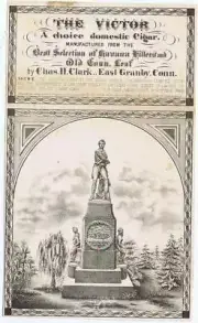 Victor Battle of Erie 1813 Chas H. Clark East Granby CT 1868 UNIQUE? cigar label