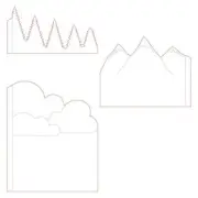 Honey Bee Mountain Z-Fold A2 Card Honey Cuts Die 3pc Set