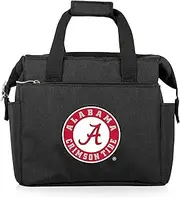 Picnic TIME NCAA Alabama Crimson Tide On The Go Lunch Bag Cooler, Soft Cooler Lunch Box, Insulated Lunch Bag, (Black)