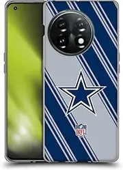 Head Case Designs Officially Licensed NFL Stripes Dallas Cowboys Artwork Soft Gel Case Compatible with OnePlus 11 5G