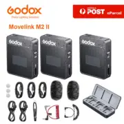 Godox MoveLink II M2 Wireless Lavalier Microphone (2 TX + 1 RX + Charging Case)