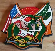 Fire Department Syracuse District Chief routed plaque wood patch sign Custom