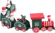 3D Ornaments Wooden Snowman Christmas Train Christmas Decor for Children