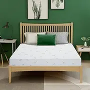 Queen Mattress, 8 Inch Memory Foam Mattress in a Box for Kids with Breathable Bamboo Cover, Medium Firm Green Tea Gel Mattress for Bunk Bed, Trundle Bed, CertiPUR-US Certified, Made in USA
