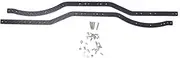Universal Carbon Fiber Chassis Frame Rails High Precision Lightweight Durable RC Crawler Car Accessories for Axial SCX10 II Model Black 41.5cm Length