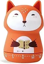 Mechanical Kitchen Timer, Cute Animal Timer for Kids, Wind Up 60 Minutes Manual Countdown Timer for Classroom, Home, Study and Cooking