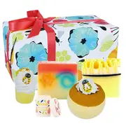 5pc Bomb Cosmetics Bee-autiful Bath Bomb/Soap Slice Gift Box Fragrance Fizzy