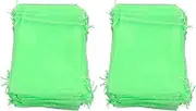 Fruit Bag, 100PCS Reusable Fruit Netting Bag Breathable Fruit Cover Mesh Bag Light Transmittanc Garden Mesh Barrier Bag with Drawstring for Plant Fruit Flower (10 * 15cm)