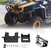 Front Bumper Winch Mount & 4 7/8" Roller Fairlead For Can-Am Commander 800 1000