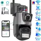 8MP 4K Wifi Security Camera Dual Lens 8X Zoom Outdoor PTZ Night Vision IR Cam AU