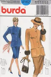 Lined Slim Skirt and Jacket Burda Sewing Pattern 4162 Sizes 10 to 20 NEW