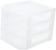 Generic Desktop Drawer Organizer Plastic Storage Box with Drawers for Office Supplies Lightweight Portable Storage for Items for Tidy Workspaces and Easy Access