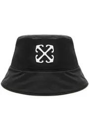 Off-white Arrows Embroidered Satin Bucket hat - Black ONE SIZE