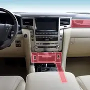 Kaecad Car Interior Film Dashboard Piano Board Shift Center Console Anti-Scratch Transparent TPU Protection Film Accessories，for Lexus LX570 2012-2015 (GPS Navigation Film)